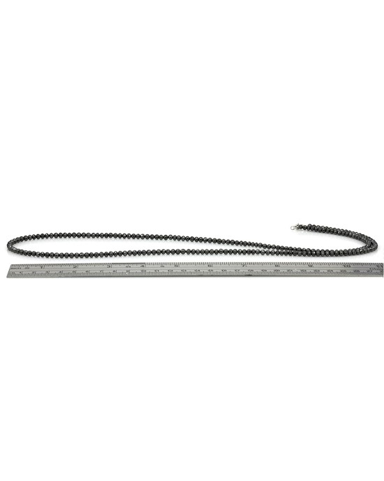32.0  Black Diamond Bead Necklace